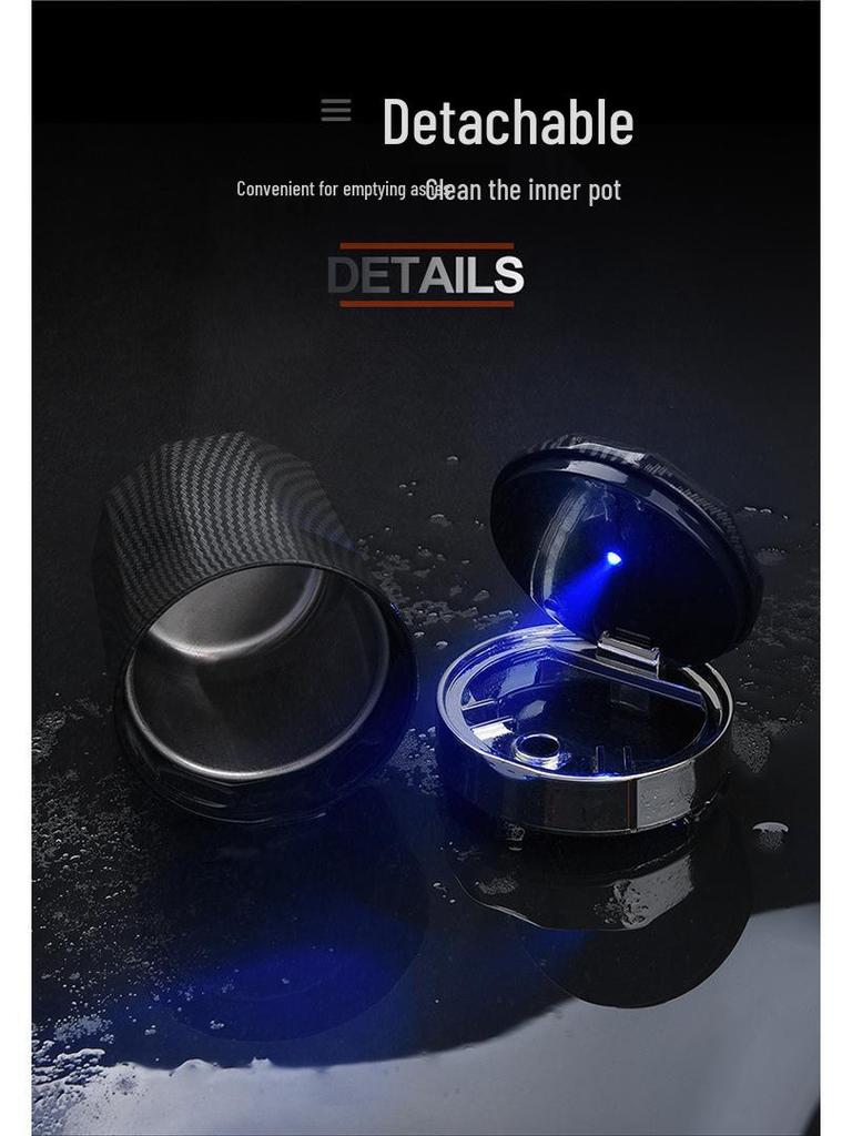 High Flame Retardant Car Ashtray with Lid & Light for 2025 GAC GS8/M8 Interior Modification