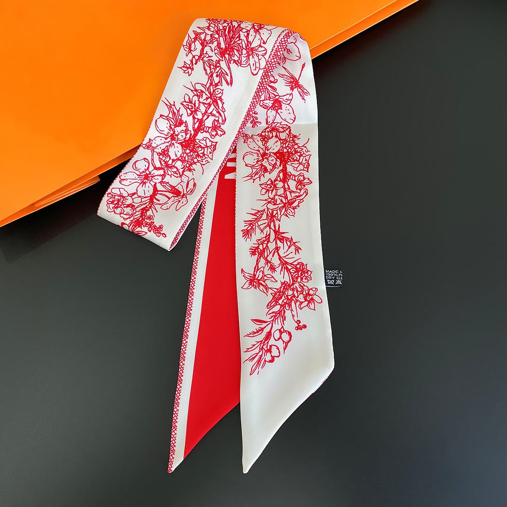 2023 New Design Tarot Scarf Women Luxury Brand Scarf Bag Hair Skinny Silk Scarves Fashion Foulard Neckerchief Headband For Lady