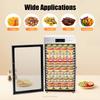 Professional 800W 18-Tray Food Dehydrator, Stainless Steel Dryer for Jerky, Fruits, Vegetables, Herbs