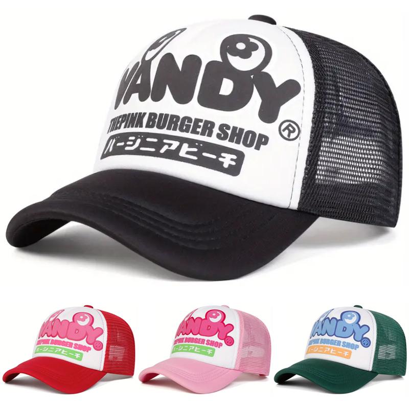 Simple New Net Cap Vandy Japanese Printed Fashion Street Hip Hop Hat Outdoor Leisure Daily Sunshade Hat Unisex Baseball Hat