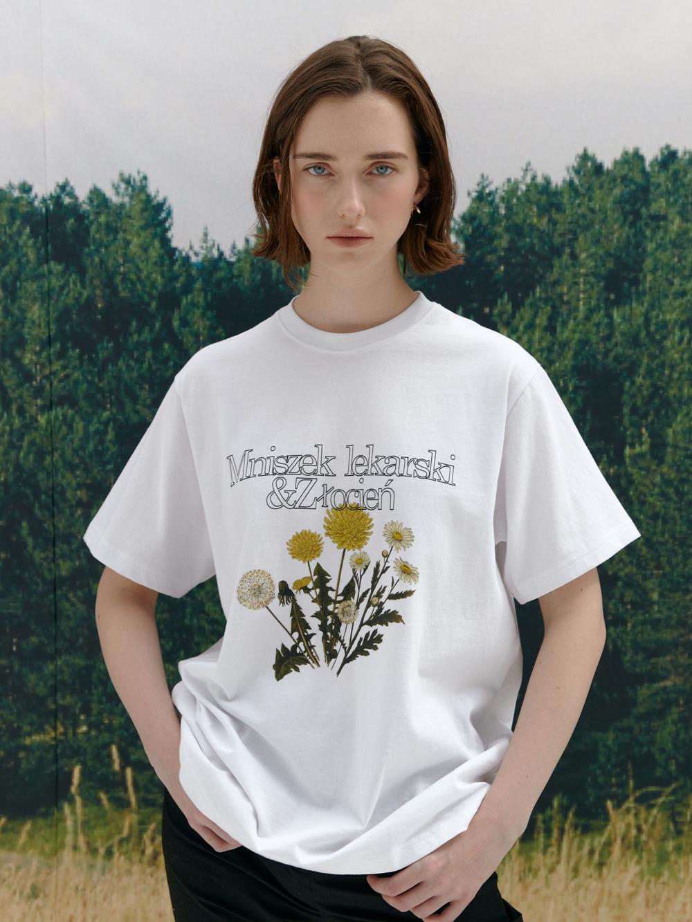 Guav Dandelion Print T-Shirt (White) White