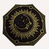 Golden Sun & Moon Circular Umbrella, Portable 3-Fold Umbrella for Men & Women,Christmas Gift ES179