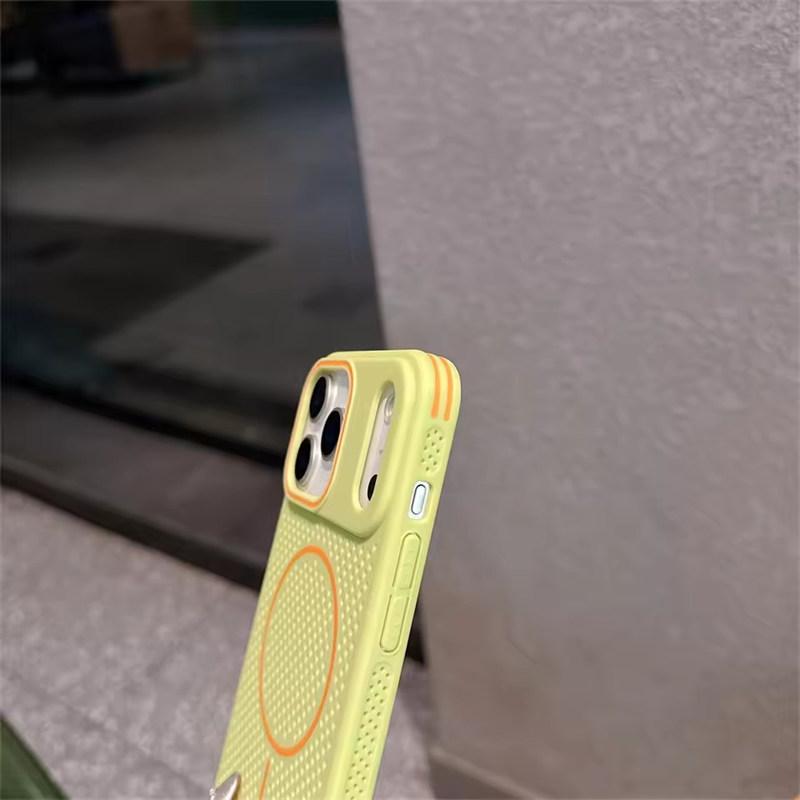 Heat Dissipation Magnetic Phone Case For iPhone 17 Air 16 15 14 13 12 Pro Max For Magsafe Honeycomb Mesh Cooling Shockproof Capa