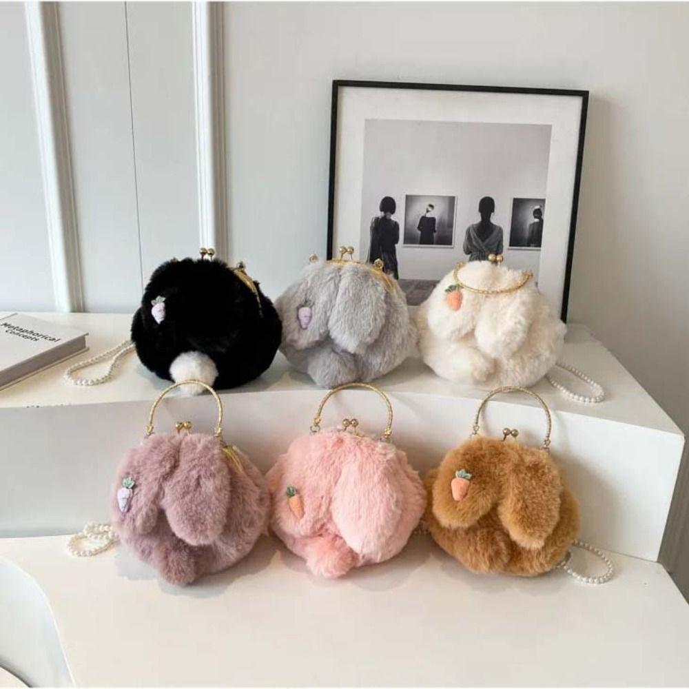 

Сумка с зажимом для ушей кролика, большая вместительная сумка на плечо для девочек/женщин