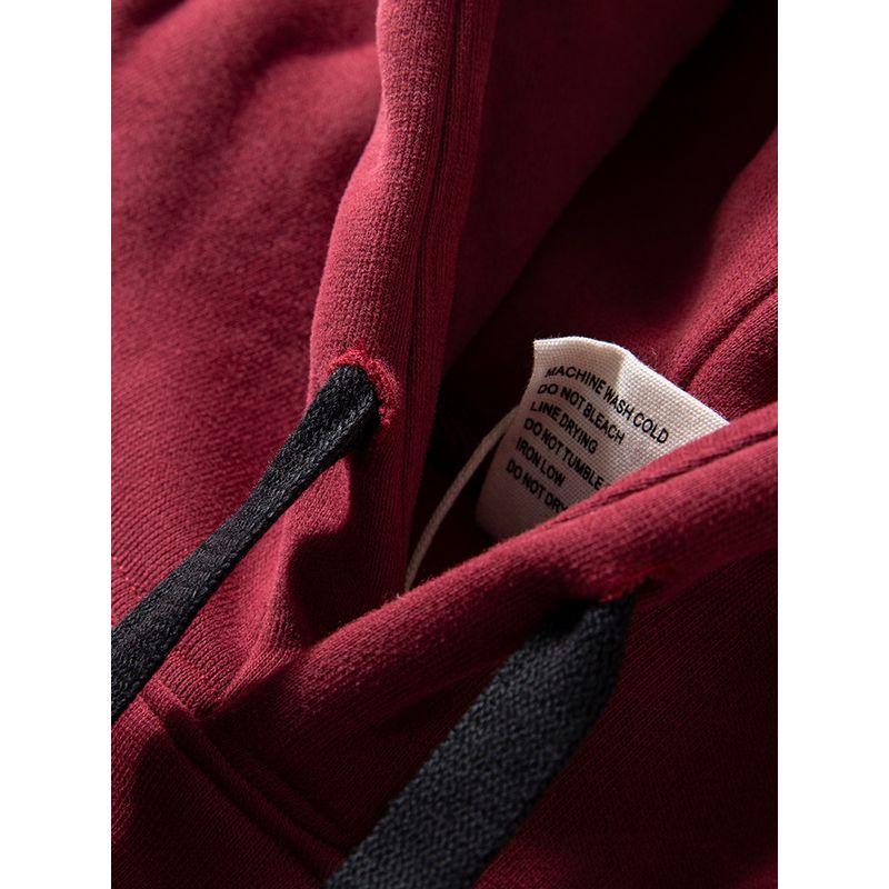 Hooded Sweatshirt for Men, Autumn and Winter Heavy Fleece Thickened Pullover Top, Versatile Youthful Trendy Loose Casual Jacket