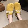 Casual slippers 22 autumn and winter new comfortable retro bag head half slippers