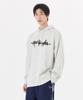 Sign Logo Zigzag Embroidery Sweat Hoodie - M/Oatmeal