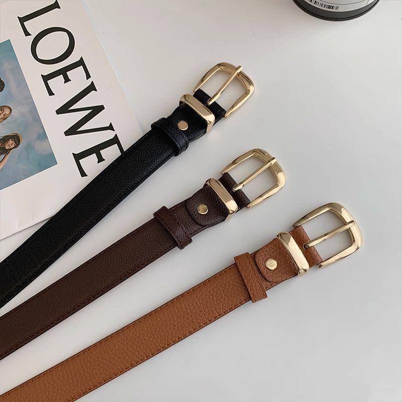 Elegant Wide Brown Metal Buckle Belt For Women In Vintage Fashion Perfect For Autumn 2023