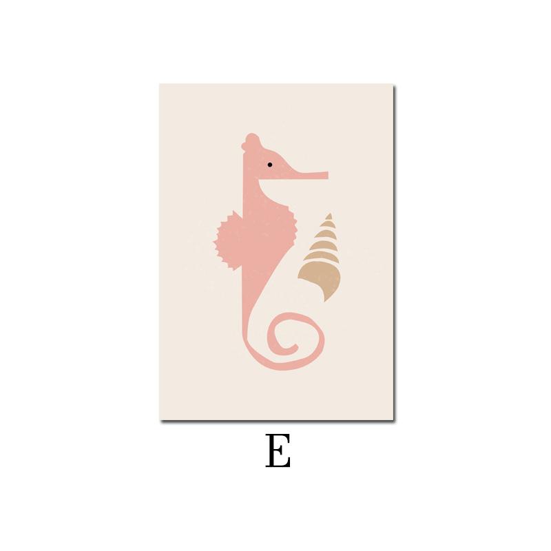 Druck Poster Kind Illustration Kindergarten ästhetische süße Tier Obst Leinwand Malerei Wand Kunst Bild Kleinkind Mutter Zimmer Dekor