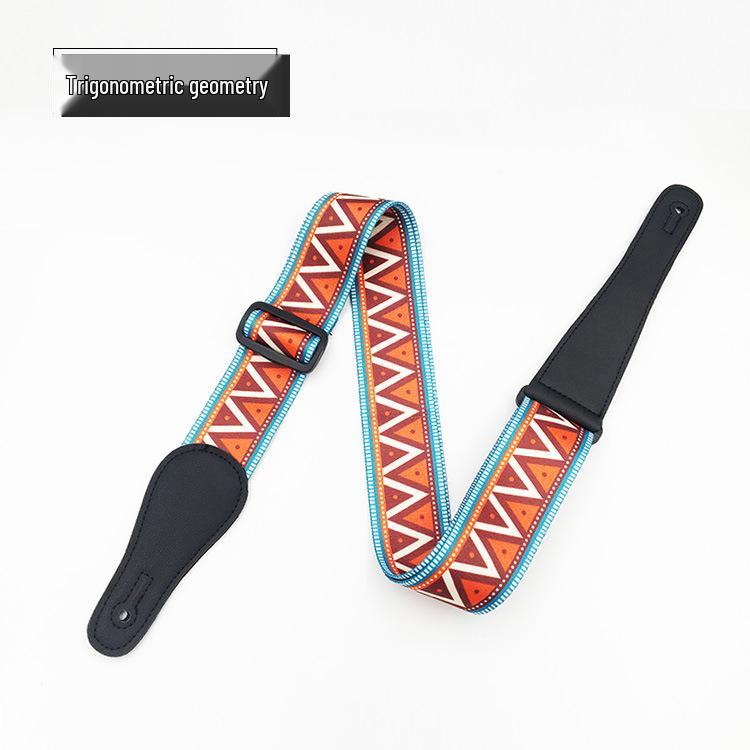 Ethnic Style Widened Polyester Guitar Strap for Electric Guitars