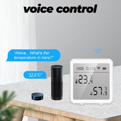 LCD-Bildschirmanzeige Drahtloses Graffiti Wifi Intelligenter Temperatur- und Feuchtigkeitssensor Innen-Hygrometer Thermometer