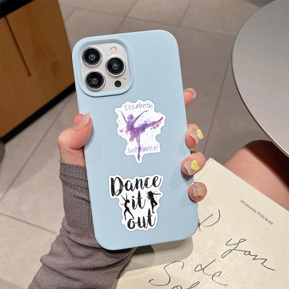 60 Pcs Dance Graffiti Stickers: Waterproof Decorations for Suitcases, Refrigerators, and Water Cups