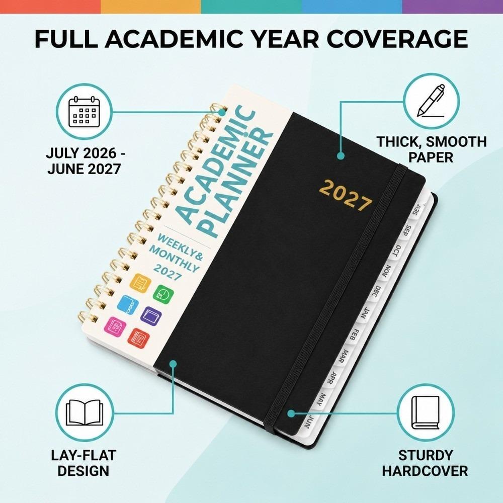 A5 A5 Size Weekly Monthly Agenda Coil Binding A5 Organizer Yearly Planner Task Arrangement