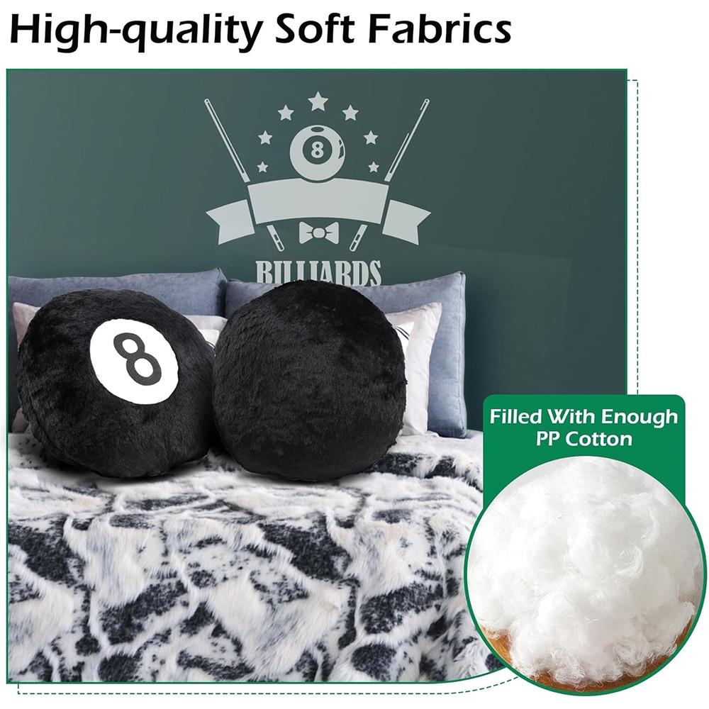 35cm 8 Ball Kissen Schwarz 8 Bälle Plüsch Gefüllt Sport Kissen Kissen Haus Sofa Kissen Für Schlafzimmer Wohnzimmer