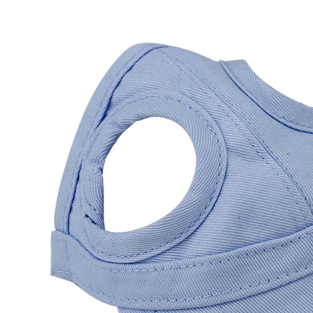 Kjæledyr Hund Katt Baseball Utendørs Caps Solhatt Justerbar Stripe Sommer Reise Sportshatt (Blå M)