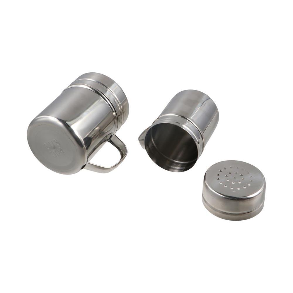 with Handle and Lid Salt Dispenser 304 Stainless Steel Condiment Container Spice Bottles Sugar