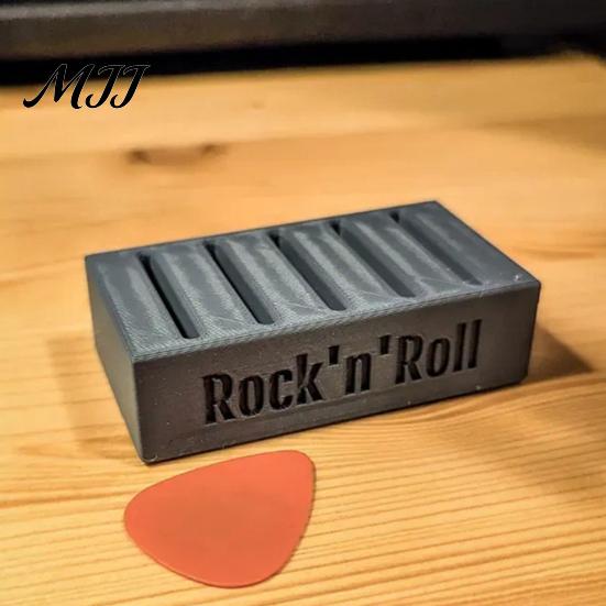 Guitar Accessory Storage Box 3D Printed Pick Holder, Multi Slot Display Portable Acoustic Box, Desktop Organizer, Gift for Players & Music Lovers