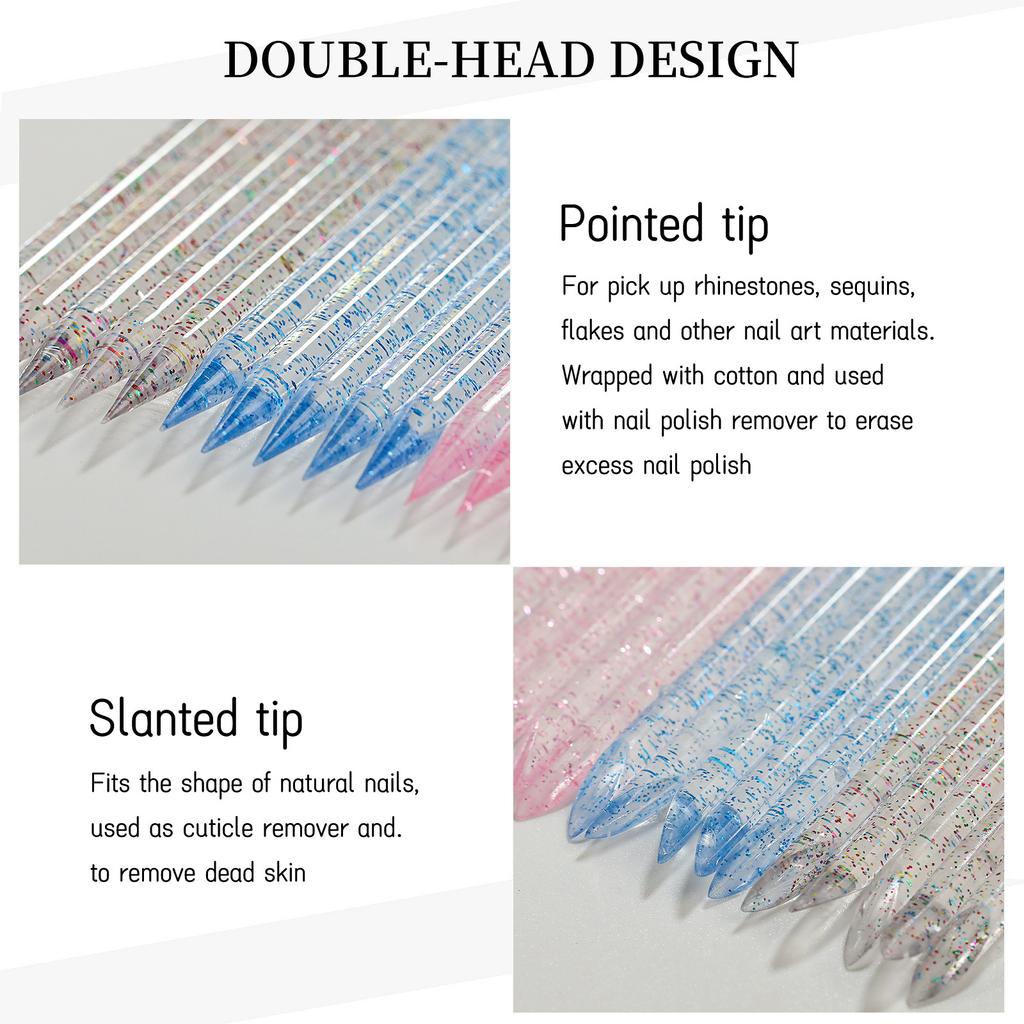 Source Nail Art Crystal Dot Diamond Rod Nail Art Rod Acrylic Stick Double Head Dead Skin Push, Double Head Dot Flower Rod Dot Diamond Rod