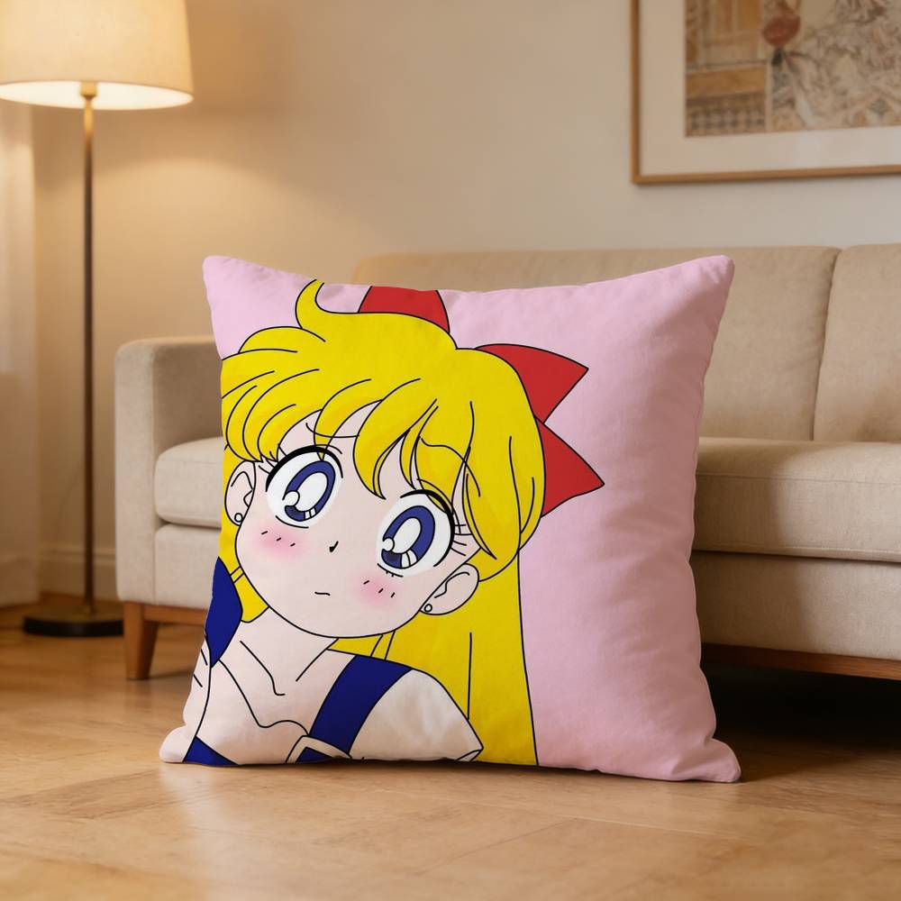 Minako Aino Sailor Venus Pillow Case Pattern Printed Pillowcase For Living Room Sofa Cushion Cover