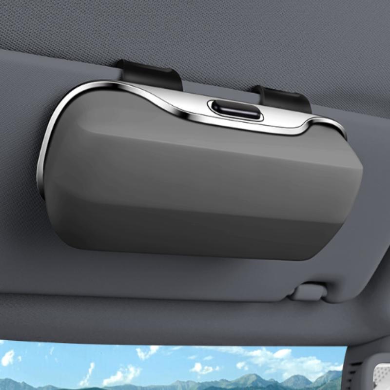 Multifunction Car Glasses Box Portable Car Sunglasses Holder Car Driving Glasses Holder Eyeglass Case Sun Visor