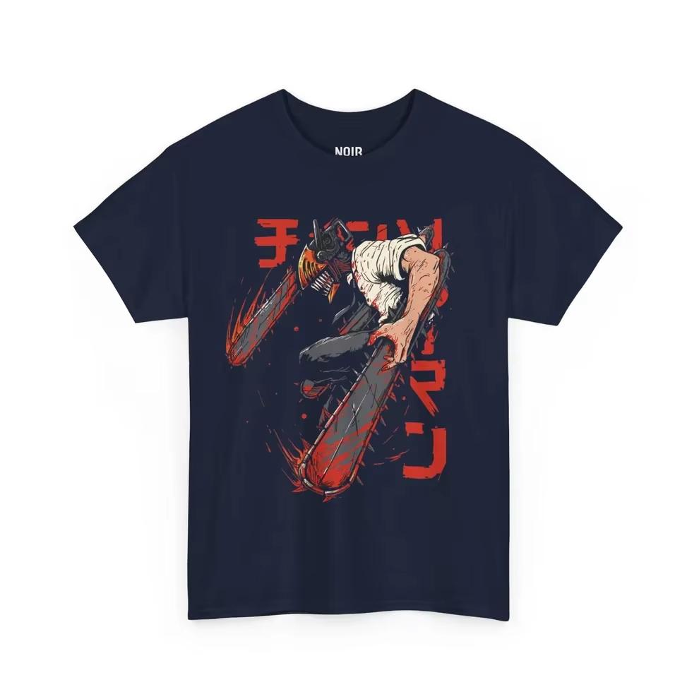 Chainsaw Unisex Slash Pure Cotton Tshirt for Unisex and Women Anime Style Fashion Comfortable Casual Short Sleeved Tshirt Unisex