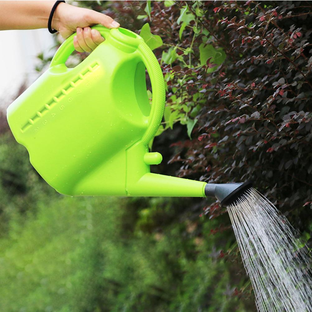9L Large Capacity Plastic Watering Can Long Spout Thickened Garden Sprinkler for Plants Vegetables Green