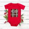 Red Deer Baby One-Piece Romper Baby Bodysuit Short Sleeve Christmas Festival Holiday Children Red One-Piece Romper Tops