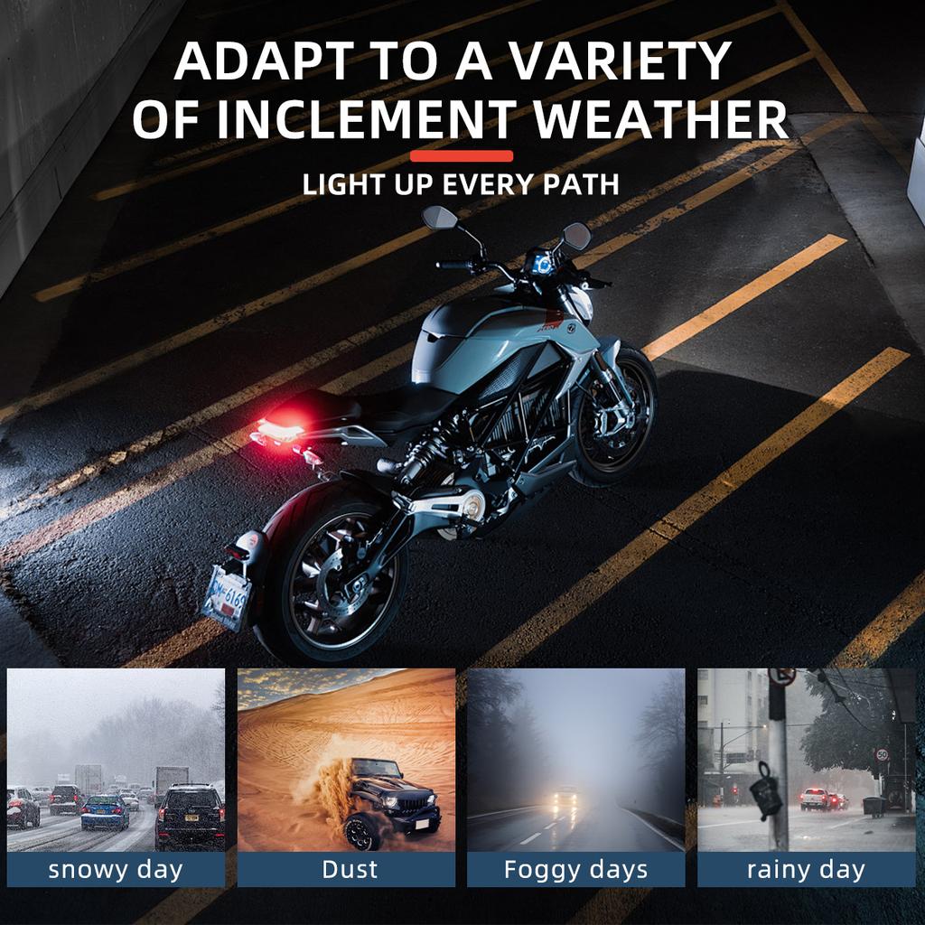1/2x Angel eye Mini U7 Headlights Motorcycle LED RGB Spotlight Fog lamp High low beams moto Headlamps lens scooter Driving light