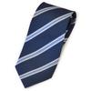 [Tuxedo Station] Silk Tie, Navy Blue Stripe, Men's, for Job Interviews, Weddings, Entrance Ceremonies, Graduation Ceremonies, After-Parties, Formal
