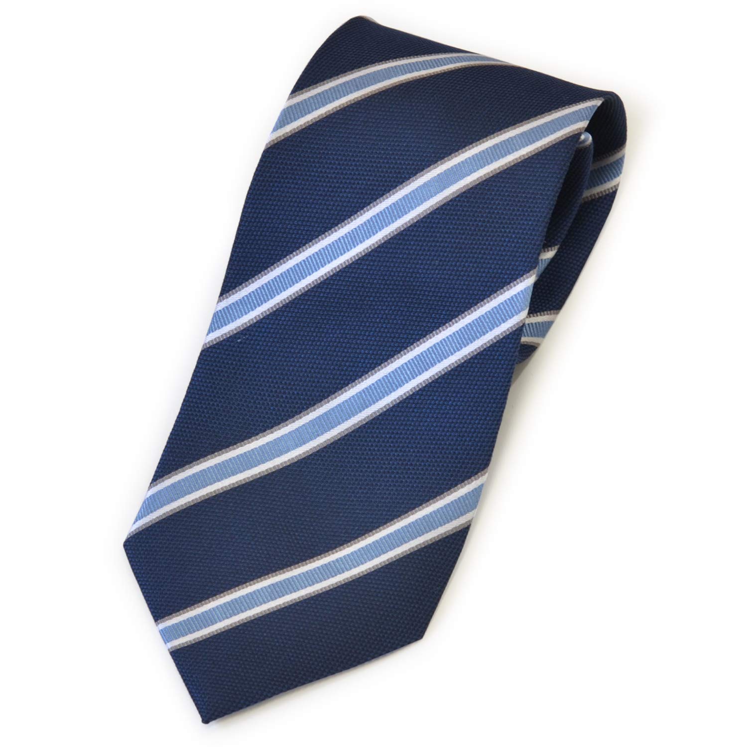 

[Tuxedo Station] Silk Tie, Navy Blue Stripe, Men s, for Job Interviews, Weddings, Entrance Ceremonies, Graduation Ceremonies, After-Parties, Formal