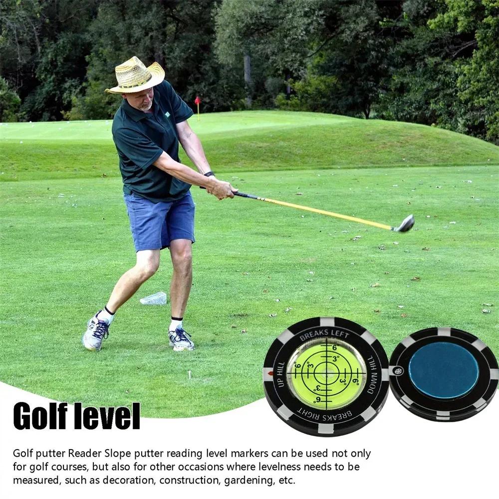Golf Putt Ball Marker High Precision Round Golf Putt Green Reader Golfing Putting Aid Golf Slope Putting Reader 1PC