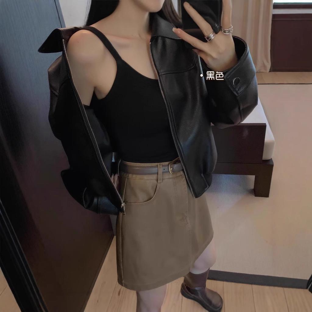 #Human cotton integrated cup sling vest women's autumn and winter skin-friendly inner base lazy warm small vest new
