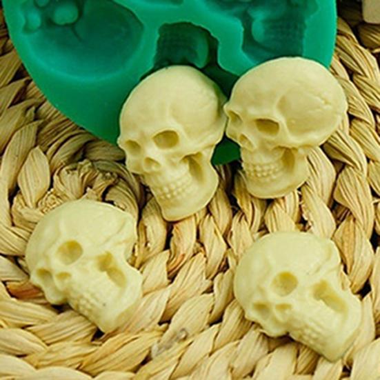 3D Totenkopf Silikon Fondant Kuchenform Schokolade Halloween Party DIY