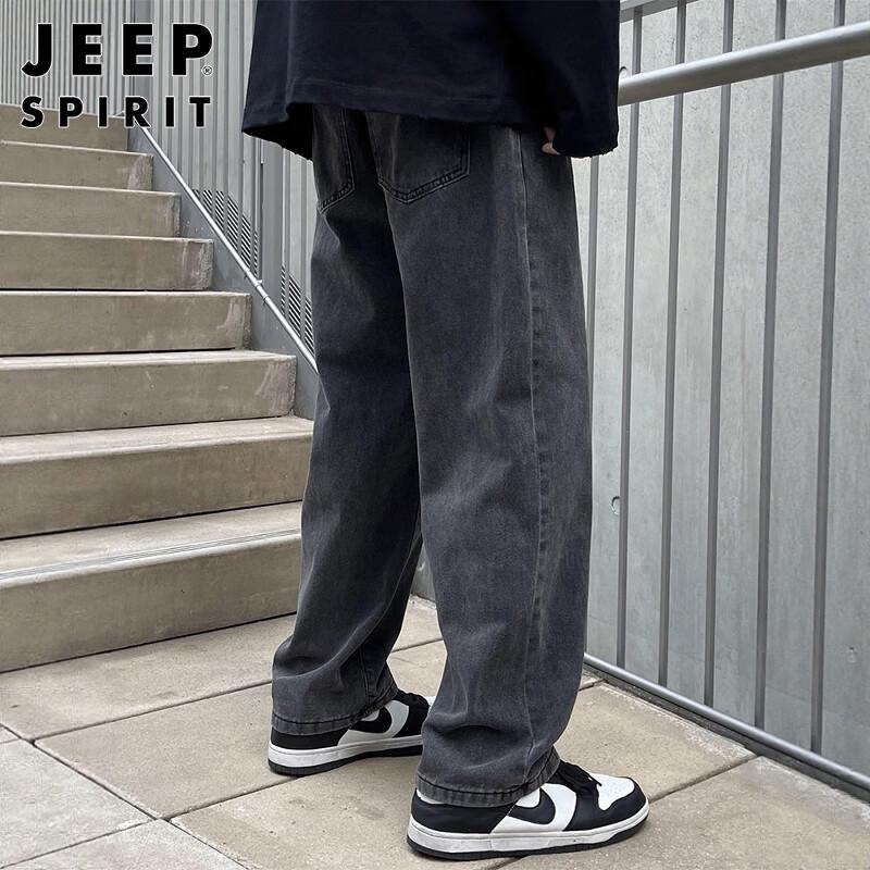 JEEP SPIRIT Men's Relaxed Straight Leg Denim Pants