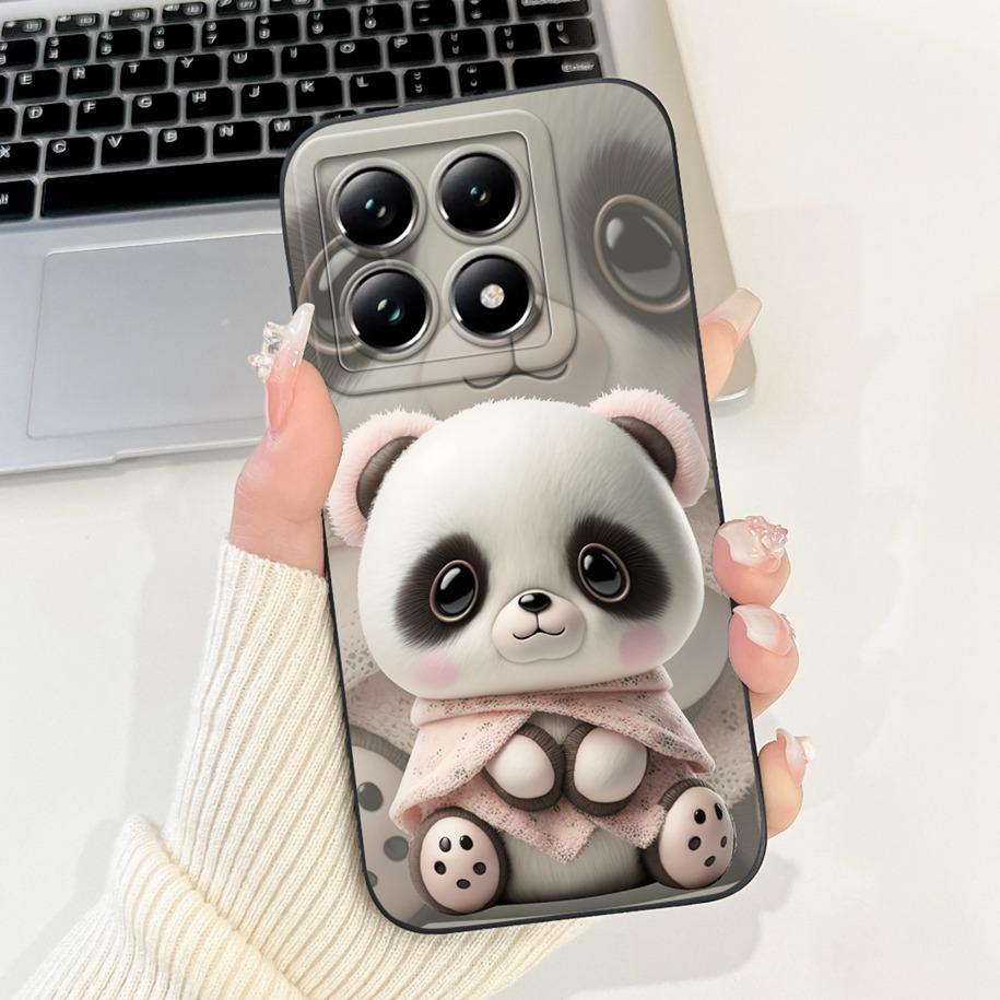 For Xiaomi 14T Pro Case For Xiaomi 14T Phone Case Cute Panda Rabbit Luxury TPU Protective Skin Cover For Xiaomi Mi 14T Pro Coque