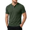 Men Short Sleeve Henley Shirt Casual Lightweight Breathable Top Button Front Soft Knit Pullover Tee for Everyday Wear