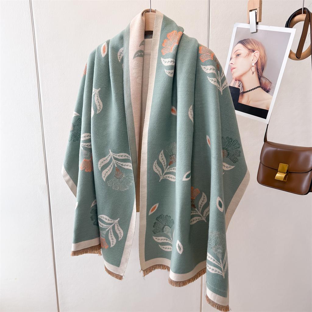 Luxury Autumn And Winter Cashmere Scarf Women New Warm Pashmina Blanket Poncho Scarves Fashion Print Shawl Thick Foulard Bufanda