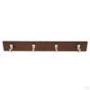 4 Hooks Bamboo Wall-Mounted Coat Hanger Rail Rack Hook Keys Holder