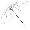 Parapluie Transparent Blanc Haute Qualité avec Long Manche, 16 Baleines pour Deux Personnes, Design Élégant pour la Pluie ou le Soleil