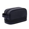 Mens Dual Layer Travel Toiletry Bag With Waterproof Pu Leather For Business Trips