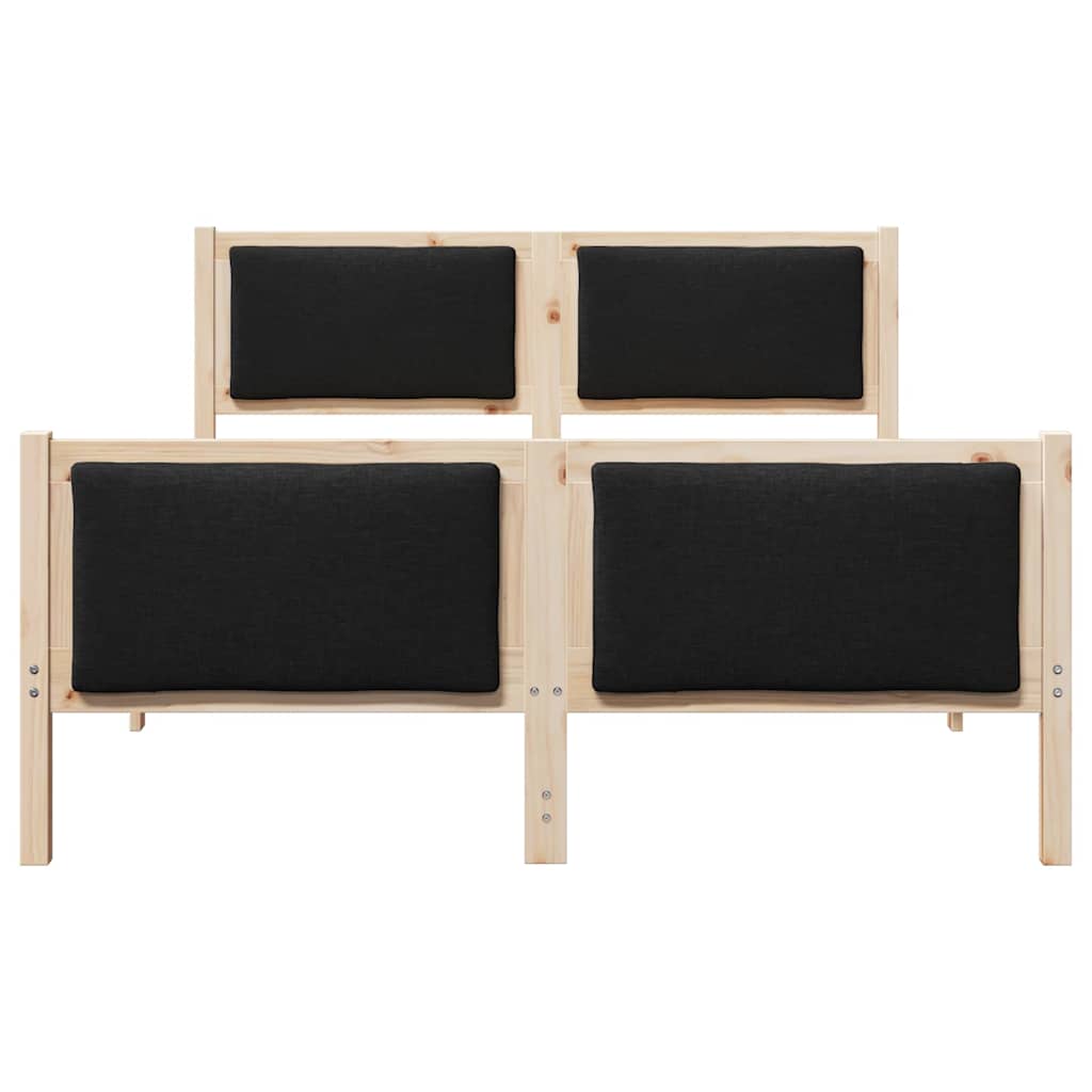 Bed Frame with Headboard Black 135 x 190 cm Fabric