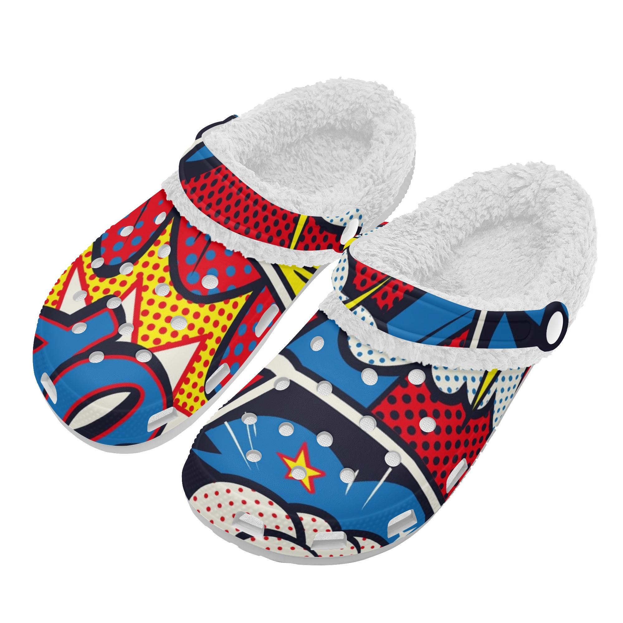 

1 Pair White EVA Warm Lined Clogs Unisex Soft Plush Interior Slip On Shoes Lightweight Anti Slip Suitable For Winter Daily Comfort 48 білий