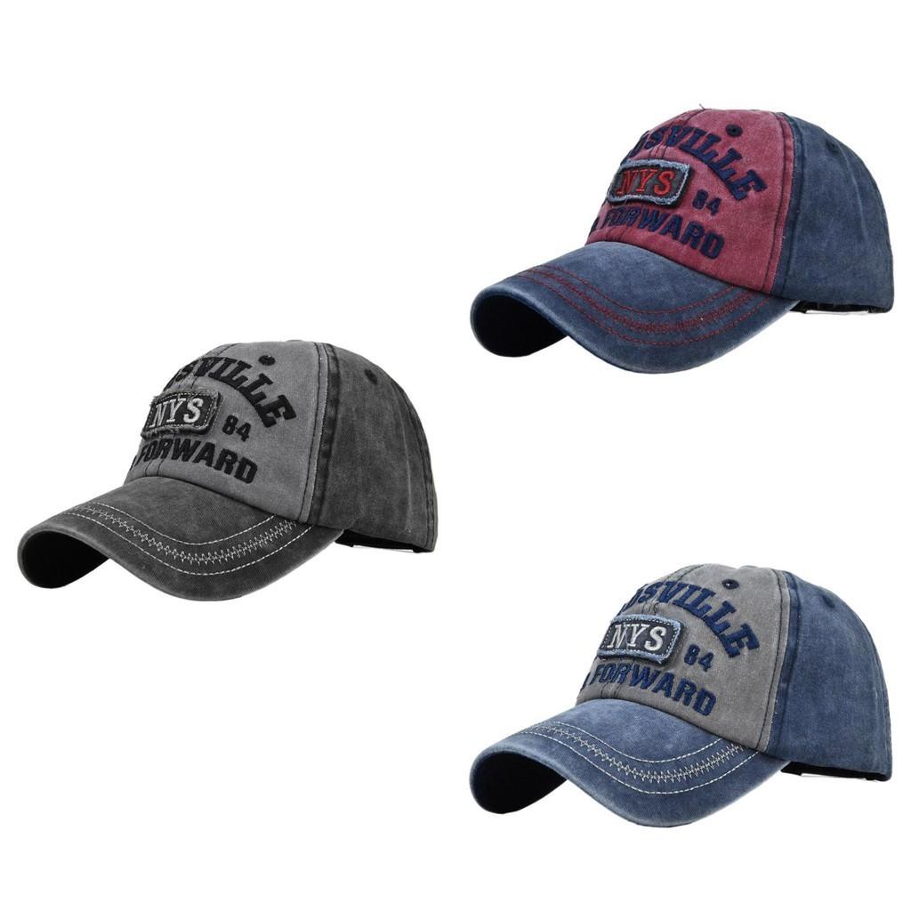 Nys Vintage Washed Baseball Cap Embroidered Sun Hat Adjustable Size Hip Hop Hat
