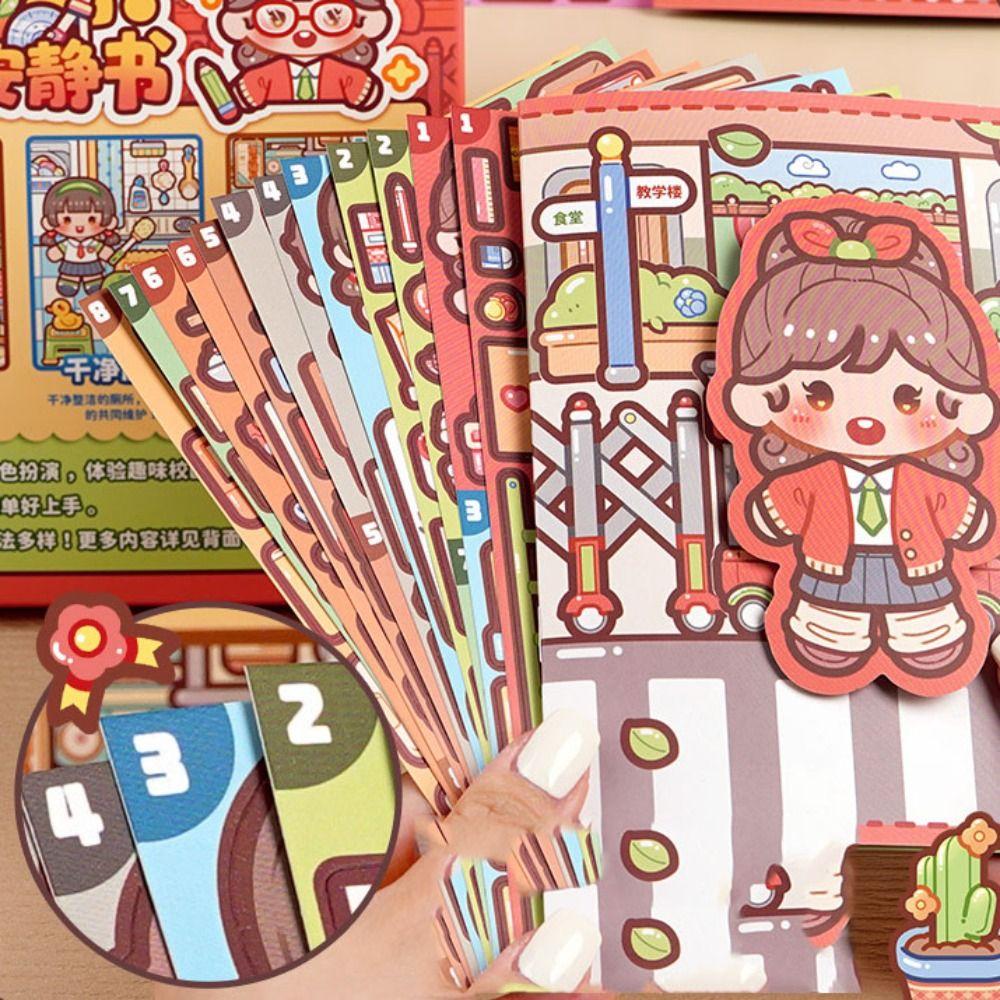 Activity Books Handmade Quiet book Sticker Book DIY Scene Material Sticker Telado Busy Book  DIY