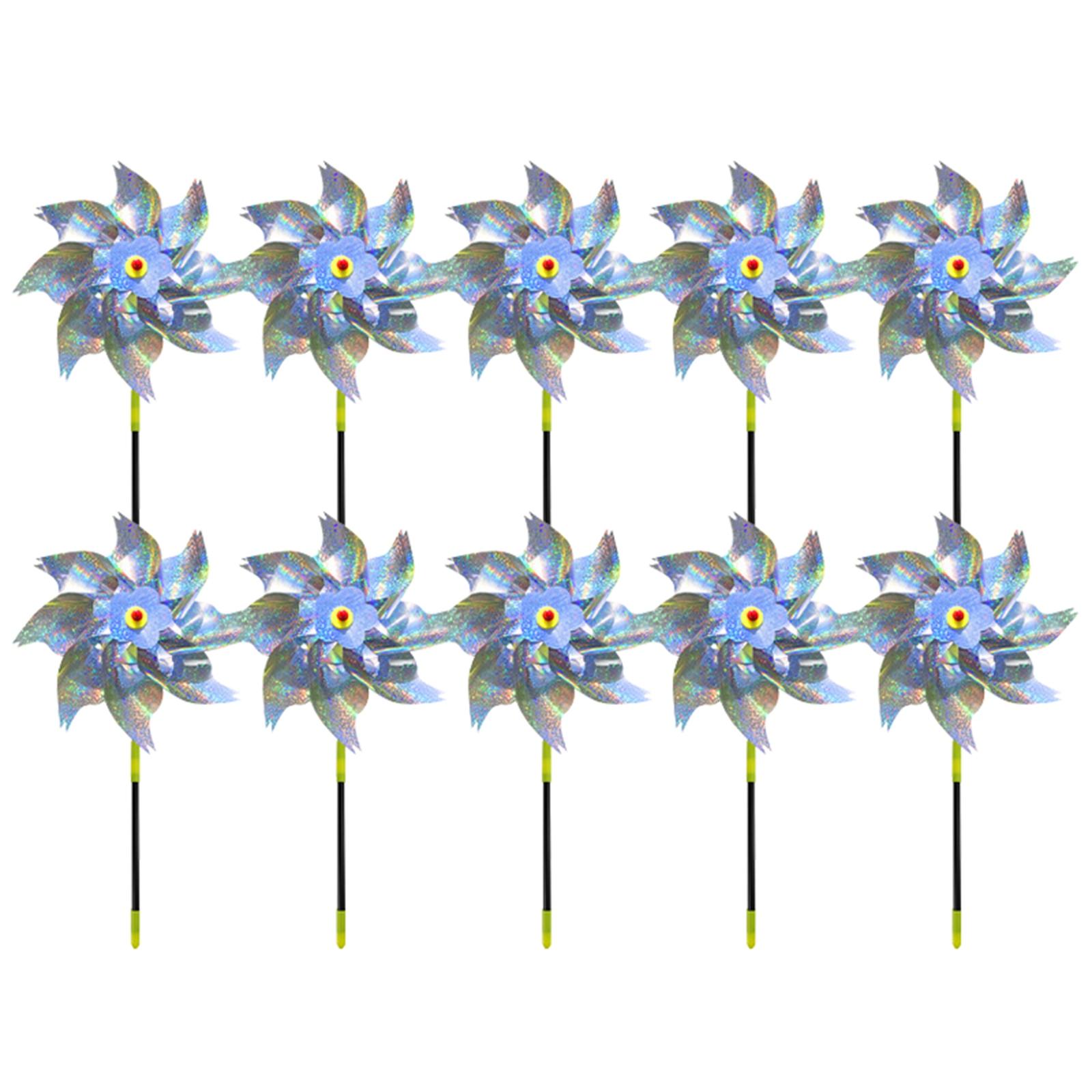 

Bird- Windmill — -Reflective Children s Toy & Outdoor Bird Deterrent For Balconies And Gardens (Large Octagonal Design) One Size