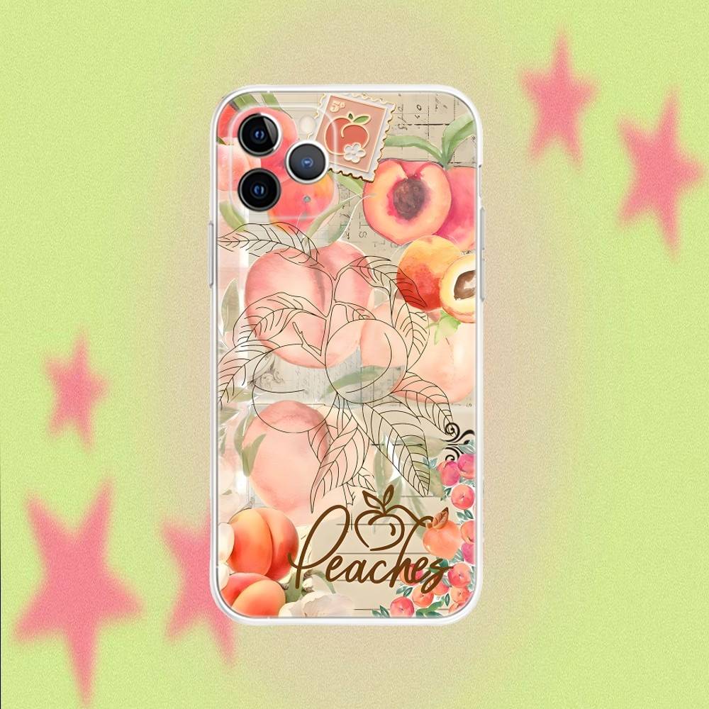 

Peach Peachy Cute For iPhone 17,16,15,14,13,12,11,Air,X,XR,Pro,Max,Plus Transparent Clear Cover iPhone16