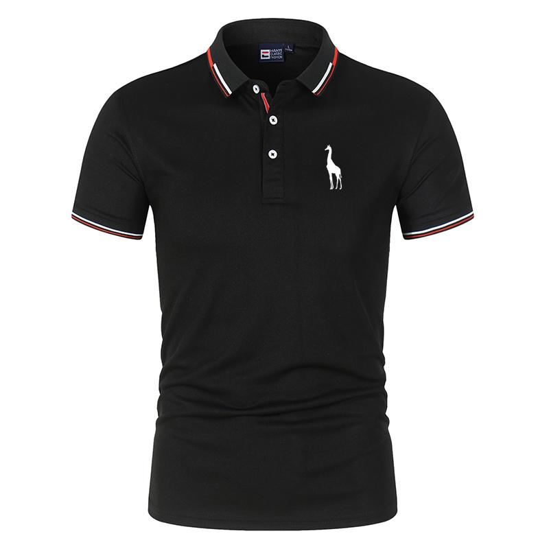 Printed 35% Cotton Men's Casual Solid Color Slim Fit Men's Polo Shirt New Summer Fashion Lapel Polo Shirt for Men