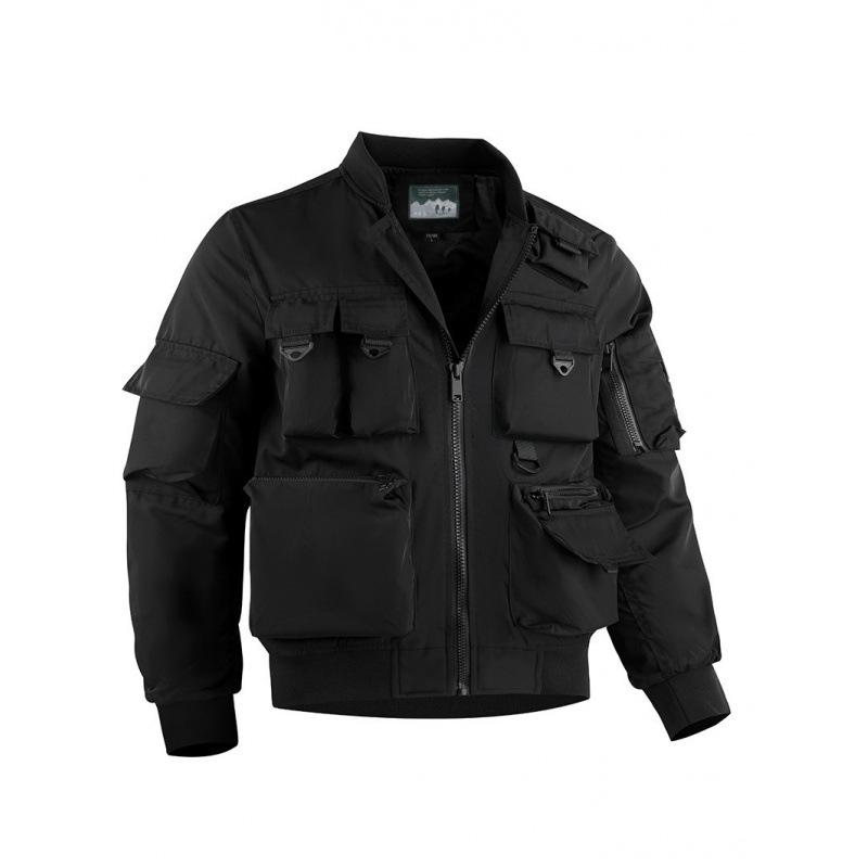 Bomber Jacket Men's Baseball Suit Functional Multi-Pocket Jacket Tooling Tri-proof Jacket