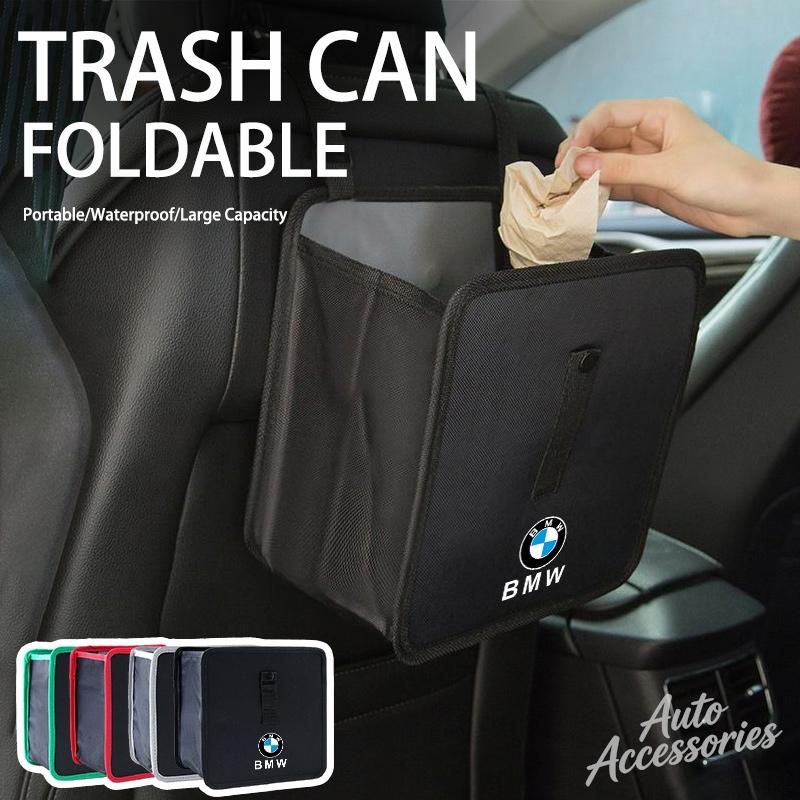 Portable Car Storage Box Foldable Hanging Trash Can Storage Case For BMW X1 X2 X3 X5 X6 X7 G30 G20 G32 G11 G12 F30 F34 Sticker