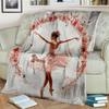 1PC Custom Name Dance Rose Garden Flannel Blankets Patterns Throw Blanket All-Season Soft Gift for Couch, Bed, Camping Gifts